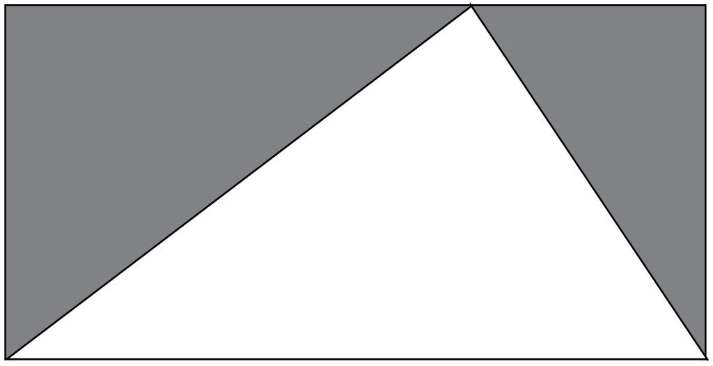 4 Problem Set 1. In the diagram, the rectangle has length 11 and width 7. What is the area of the shaded part?
