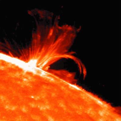 magnetic fields is heated and elevated through the chromosphere to the corona X-ray images from NASA s TRACE mission. Movie. Click to launch.