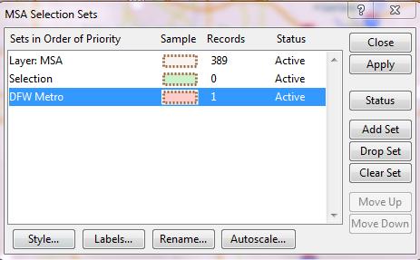 In the selection window, use the Select by Pointing option or alternatively