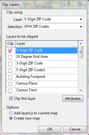 Step 1b Location Selection: ZIP Codes A solution to this problem is to clip the data to the DFW MSA layer.