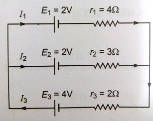 27. Use Kirchhoff s rules to write the expressions for the currents I 1, I 2 and I 3 in the circuit