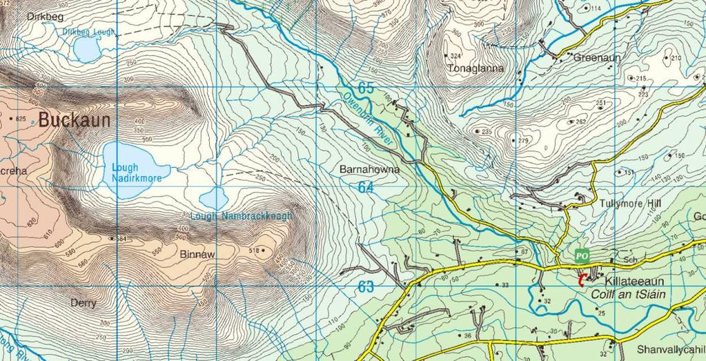 10. Landforms Look at the Ordnance Survey map below and answer the questions: A B C D Trail Master Question Answer Identify the glacial ridge at A. Identify the glacial landform at B.