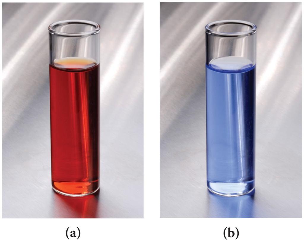 Color and Complex Ions Transition metal ions show many intense colors in host crystals or solution.