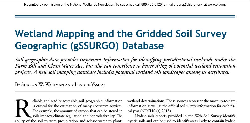 Wetland Mapping with gssurgo ftp://dnrftp.dnr.state.md.