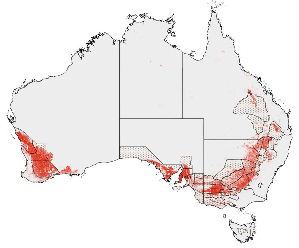APPENDIX I: METHODOLOGY MAJOR CROPPING AREAS AND RAINFALL DISTRICTS INCLUDED IN ANALYSIS Major cropping regions Australian rainfall districts used in NAB analysis Our outlook for wheat production is