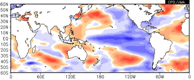 Tropical conditions (December 2010) A La Niña event occurs, starting in summer 2010.