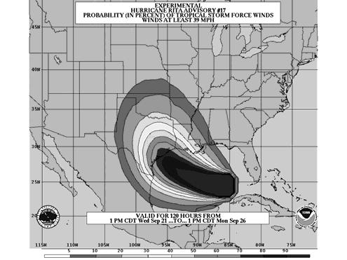 RSMC Miami has also begun to use wind speed probabilities to better convey the uncertainty in forecast.