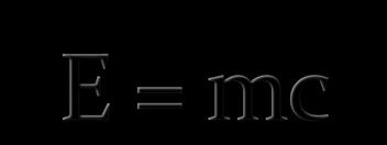 In E = mc 2 Einstein concluded that mass (m) and kinetic energy (E) are equal, since the speed of light (c 2 ) is constant.