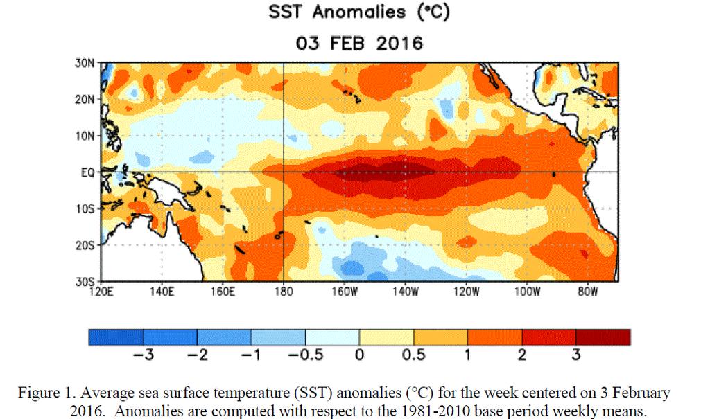 El Niño A transition to ENSO-neutral is likely during late Northern Hemisphere spring