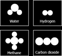 A) hydrogen because it contains only one kind of atom B) methane because it contains the maximum number of