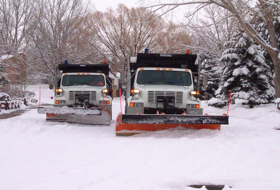 discontinued until regular working hours. The goal in plowing for low priority streets is to simply provide a plowed lane in each direction of travel, as time allows the snow plow operators to do so.