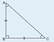 AB:BC:AC = 1:1: A = 45 B = 90 C = 45 (ii) 30-60 - 90 If the angles of a triangle are 30, 60, and 90, then the sides opposite to 30 angle is half of the
