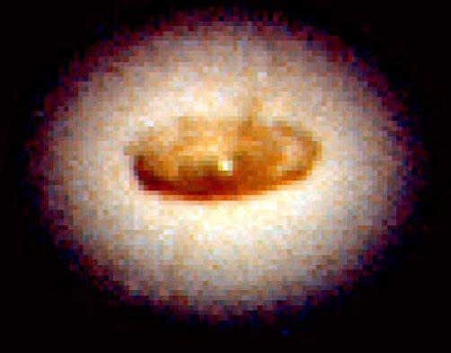 SMBHs and AGNs The gas and dust in this disk are swirling into what is almost certainly a massive black hole.