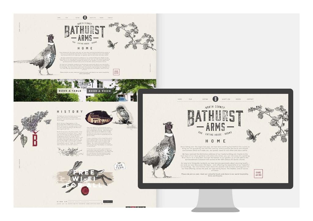 B A T H U R S T A R M S How we helped Full branding exercise for both the pub and restaurant areas with signange and