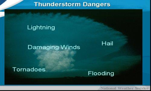 Oct 13 9:16 PM All thunderstorms are dangerous, because every thunderstorm produces lightning.