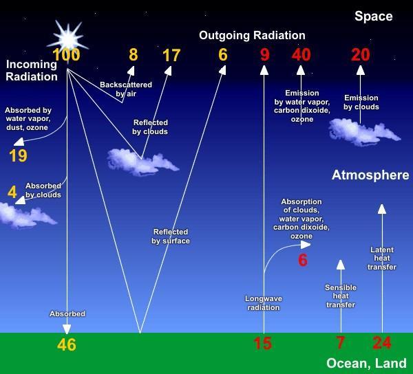 water vapour, carbon dioxide & ozone.
