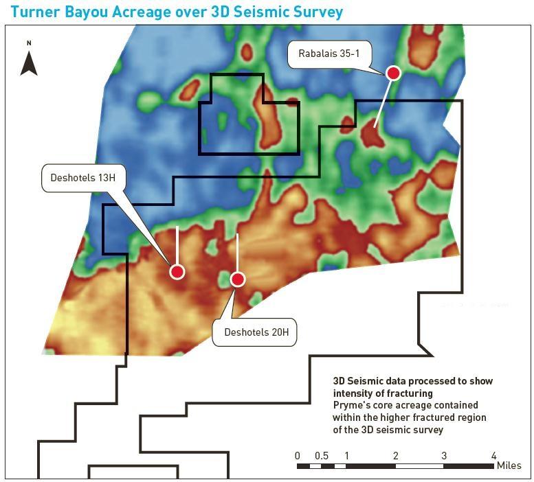 About the Turner Bayou Chalk Project Pryme has a 40% working interest in 25,791 gross (21,617 net) acres in the Turner Bayou project and is initially targeting development of the Austin Chalk horizon