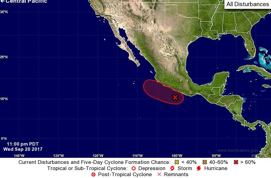 Tropical Outlook Eastern Pacific Disturbance 1 (as of 2:00 a.m.