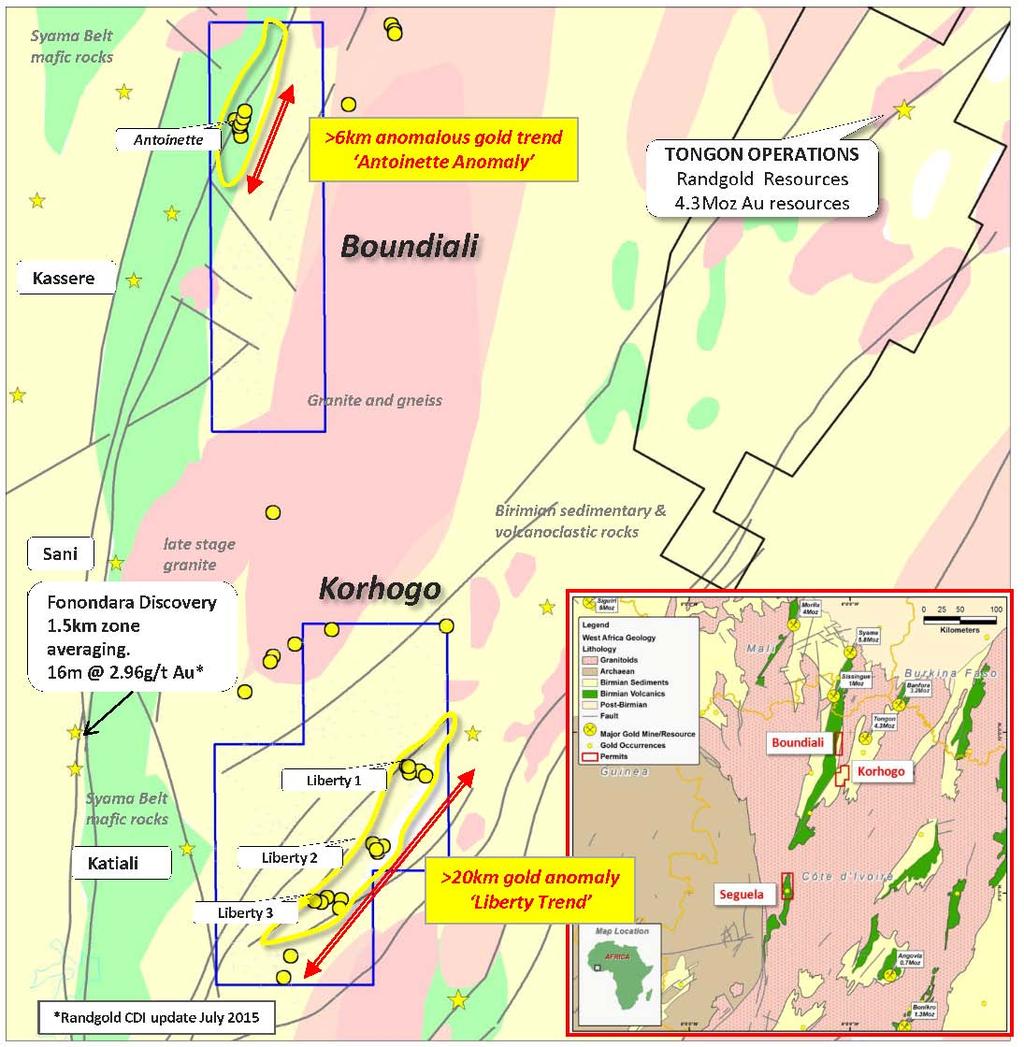 The Company considers this an exceptional result from what is a single-point test of bedrock geology. It confirms that the Antoinette soil anomaly is a highly promising drilling target.