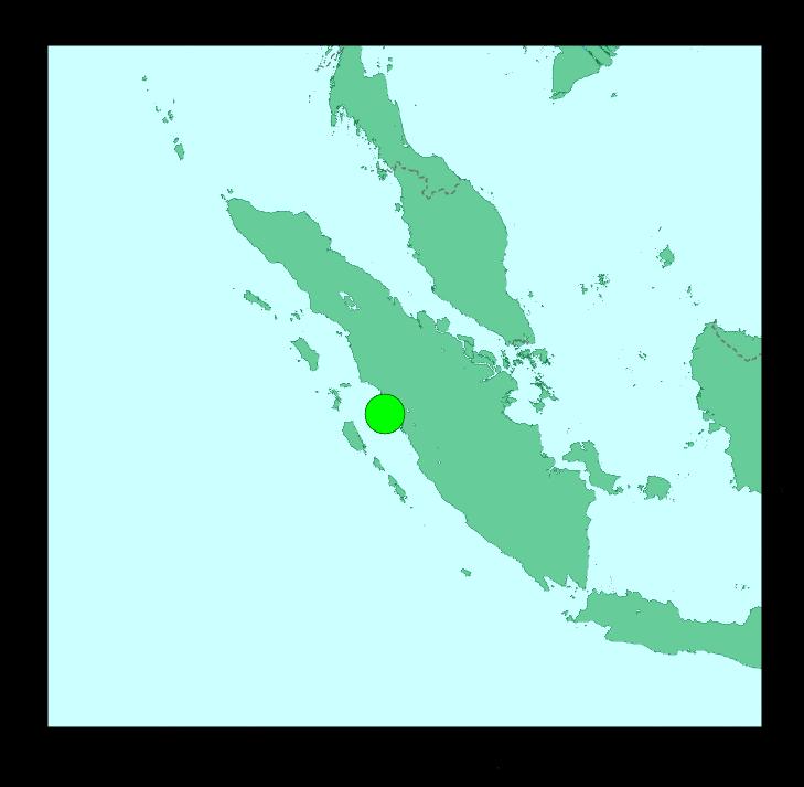 The 30 Sep 2009 Padang Earthquake Date: 2009/ 9/30 Centroid Time: 10:16:17.4 GMT Lat= -0.74 Lon= 99.69 Depth= 75.8 Half duration=14.5 Centroid time minus hypocenter time: 8.