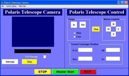 loop time. Thus, TheSky software was abandoned and it was decided that code could be added to the STV program that would control our Meade telescope simultaneously with the CCD.