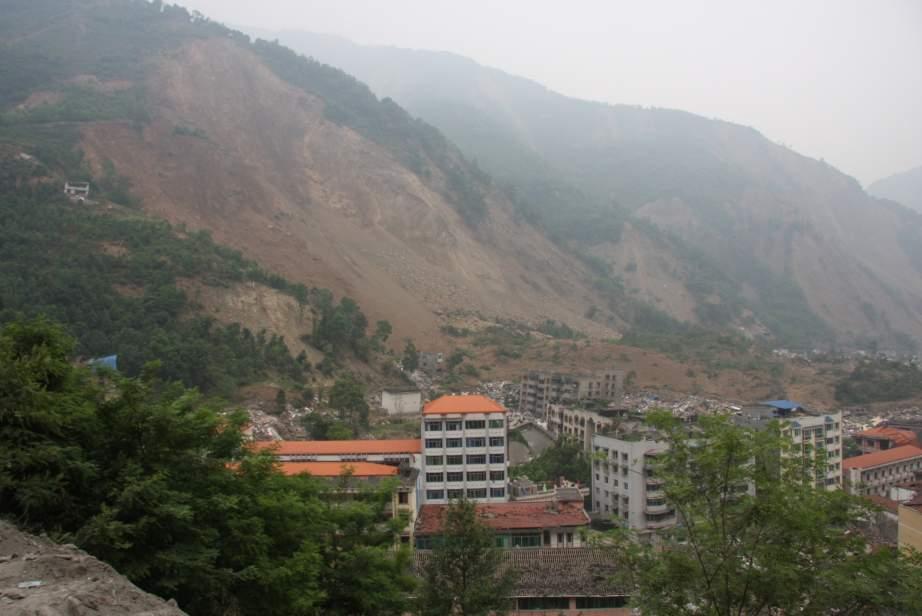 Landslide on the left