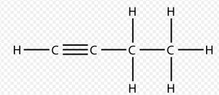 skeletal formulae: carbon atoms are not drawn they are represented by a dot