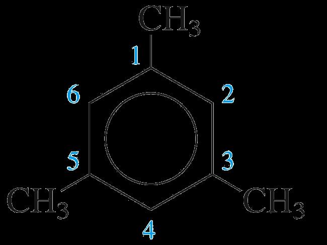 1 ethyl 3 methylbenzene Numbers are also used to show