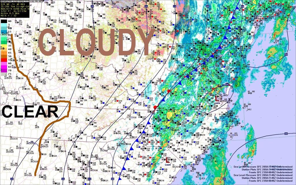 This means is that we still have a long way to go before skies clear out over Western Virginia... Western North Carolina and Western Maryland.