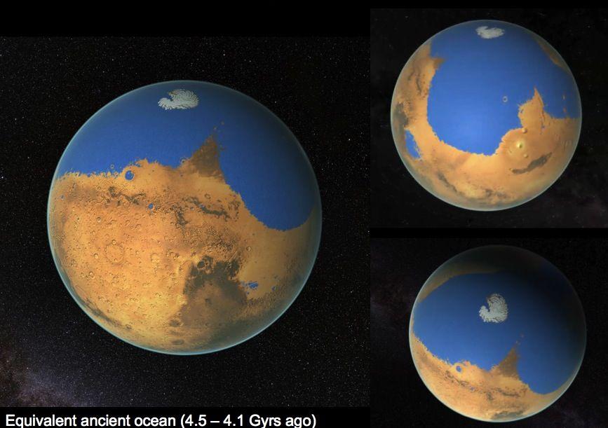 Ancient oceans on Mars