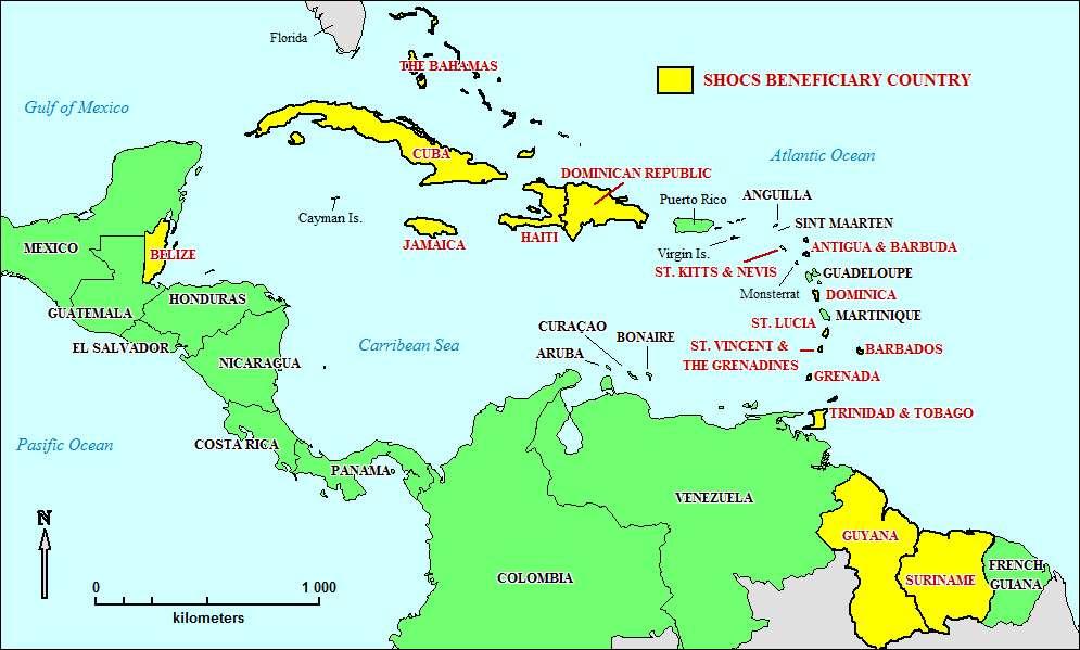 Beneficiary Countries Antigua and Barbuda, Bahamas, Barbados, Belize, Cuba, Dominica, Dominican Republic, Grenada, Guyana,