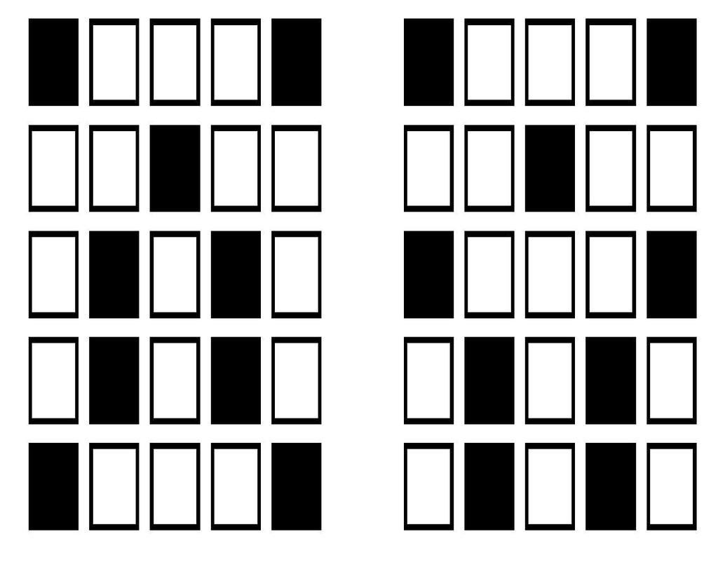 We frst descrbe a nonogram. The startng pont s an m n board wth all squares whte. One puts black squares n a selecton of postons on the board for example: We have a pcture n a 5 5 board.