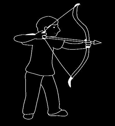 The archer is doing work when holding the string in the position shown; after releasing the string to fire the arrow; as the string is pulled back to the position shown.
