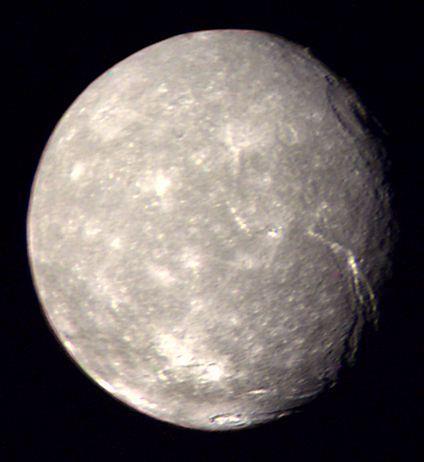 Puck Titania is the largest moon of Uranus, and is made out of rock and ice.
