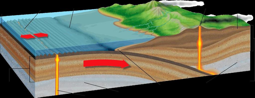 Sea-floor Spreading During sea-floor spreading, oceanic crust forms at the mid-ocean ridge.
