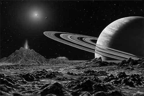 Artist s conception of 47 U ma view from Moon of the Second Planet