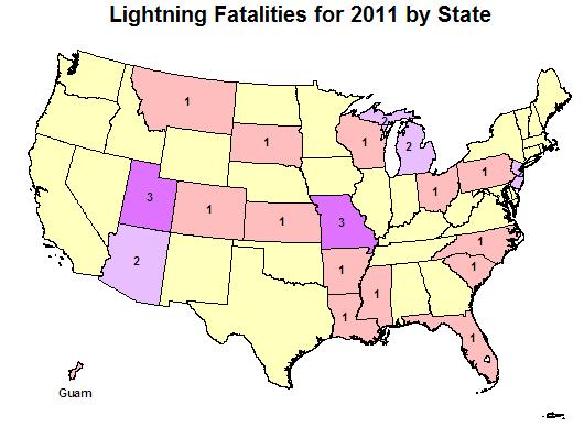 Detailed list of lightning fatalities for 2011 NOAA s web site contains historical