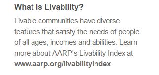 AARP s Livability Index SLD data used in 2 of the 7 factors for