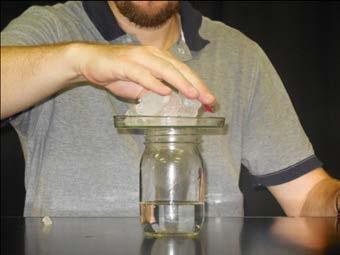 The average water molecule remains in the air for about ten days. Glass jar Eventually, the water vapor cools and condenses back into liquid Hot water Petri dish water.