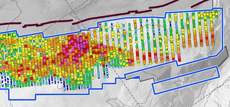 Iron Mountain Target Area - Stillwater PGE-Ni-Cu Project Apparent Resistivity DIGHEM Survey, 56 khz