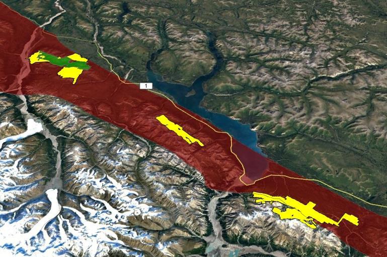 Kluane PGE-Ni-Cu Project, SW Yukon Regional Claims Map Premier land position in an