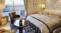 DELUXE STATEROOM WITH VERANDAH (P1 AND P2) 269 q f Ld dk fig iv vd, q-izd i bd, ig, fl- TV & DVD, CD l, d f l k-, fll bb/ bii,  P2: