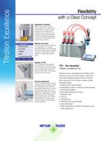 T50 the first level of Excellence Everything you need for titration, in two versions: - T50 M Terminal: Manual stand and Terminal - T50 A Terminal: Autom.