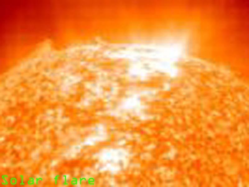 Solar flares are outbursts of light that