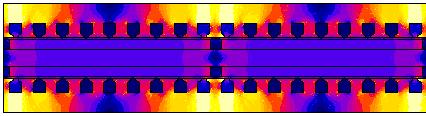 24cm 3 (e) inverted polarization, α i =0.95 and V PM = 70.5cm 3 (f) inverted polarization, α i =0.95 and V PM = 48.24cm 3 Fig. 6. Legend of the flux density color maps.