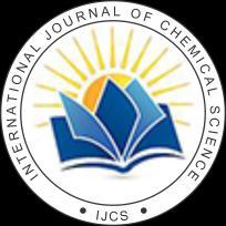 International Journal of Chemical Science Online ISSN: 2523-2843, Print ISSN: 2523-6075 Impact Factor: RJIF 5.22 www.chemicaljournals.com Volume 2; Issue 2; March 2018; Page No.