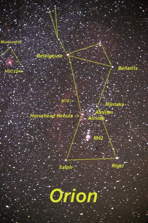 OTHER EXAMPLES The constellation Orion can be seen in the