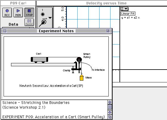 P09-2: Physics Lab Manual PASCO scientific 3. Open the file titled as shown; Macintosh P09 Cart Acceleration I Windows P09_CAR1.