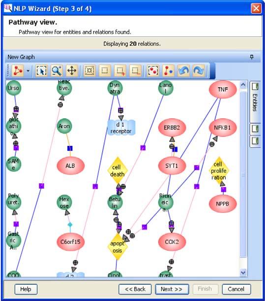 Analysis with Mass Profiler Professional - additional features Figure 116 Pathway View page for NLP Wizard (Step 3 of 4) 5.