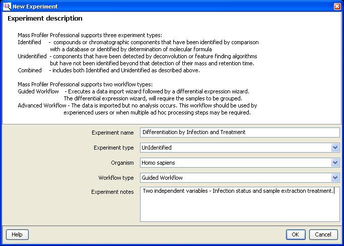 If you click the Open existing experiment button, you are prompted for the experiment to add to the analysis. Figure 25 Experiment Selection dialog box 5.